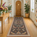 Brown 2x5 Entryway Runner Rug, Washable Non Slip Carpet by HazoHaus