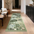 GarveeHome Forest Runner Rug 2.5x8, Botanical Low Pile Non Slip Stain - Image 3