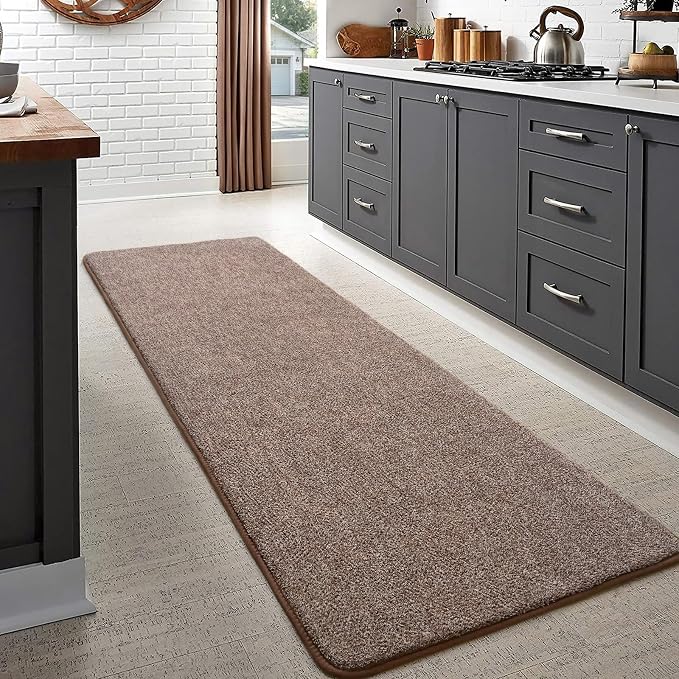 Keeko Soft 2x6 Runner Rug Brown, Bedside Rugs - Image 5