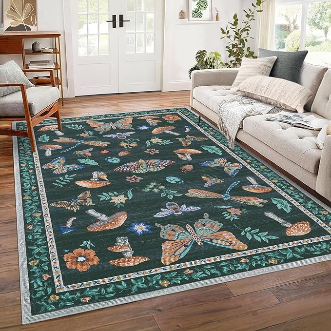 4 x 6 Rug Non-Slip Washable Carpet by ROYHOME