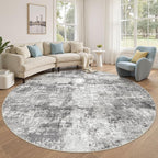 DMOYEST 8ft Round Area Rug for Living Room by DMOYEST