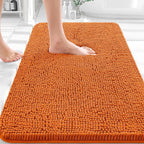 OLANLY Bathroom Rugs 36x24, Extra Soft Absorbent Chenille Bath Rugs, Rubber by OLANLY