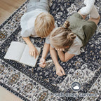 Area Rug 5x7 Washable Rug, Vintage Boho Medallion Rugs Non-Slip Soft Low Pile - Image 4