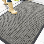 OLANLY Front Door Mat Outside Entrance 47x32, Heavy Duty Sturdy Natural Rubber by OLANLY
