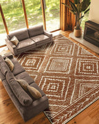 BESTSWEETIE Area Rug 9x12 Machine Washable Non-Slip Low Pile Print Pattern by BESTSWEETIE