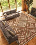 BESTSWEETIE Area Rug 10x14 Rug Machine Washable Non-Slip Low Pile Print Pattern by BESTSWEETIE
