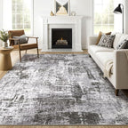 7x10 Area Rug Living Room: Washable Large Abstract Modern Soft Stain Resistant by LOONGRUG