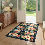 DUKINO 3x5 Area Rug, Floral Non-Slip Indoor Washable Rug - Image 8