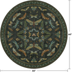 Black Insect 5ft Round Washable Living Room Rugs - Image 2