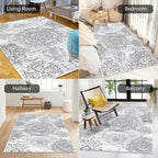 HEBE Area Rugs for Living Room 3'x5', Washable Non Slip Boho Entryway Rug - Image 5