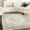 CHAMPLANT Area Rug 5'x7' Washable Rug Floral Khaki Traditional Floor Cover Thin by CHAMPLANT