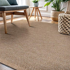CAMILSON Easy Jute Rug 10x14, Indoor Outdoor Natural Color Fiber Area Rugs - Image 10