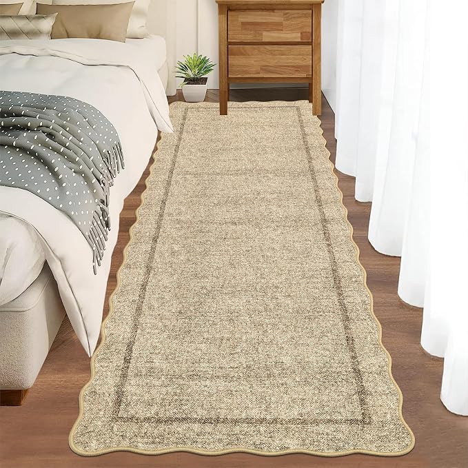 GarveeHome Scalloped Washable Runner Rug 2x6 Runner Modern Kitchen Runner Rug - Image 3