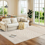 Miukiki 5x7 Area Rug for Living Room Moroccan Washable Rugs Non Slip Indoor - Image 7