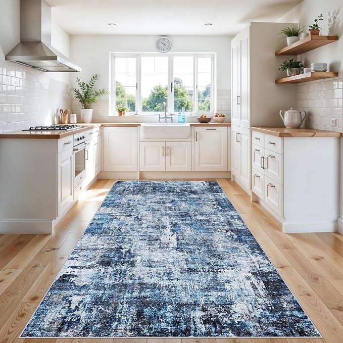 4x10 ft Extra Wide Hallway Rug – Non-Slip Washable Rubber-Backed Large Carpet - Image 3