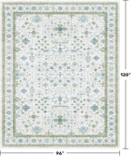 Hazo Haus Blue and Green Living Room Rug 8x10 - Image 2
