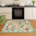 DUKINO 3x4 Area Rug, Lightweight Non Slip Washable Floral Rug, Indoor Low Pile - Image 9