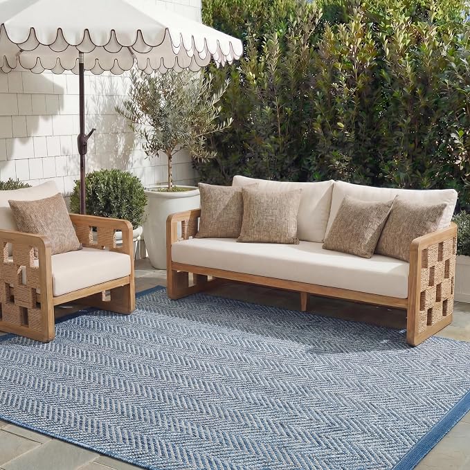 SAFAVIEH Outdoor Area Rug 6'7"x9'6" by Unknown