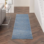 Nourison Home Nourison Essentials Blue Grey 2'2" x 7'6" Area Rug - Image 2