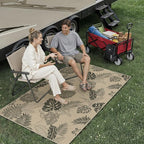 Easy Jute Rug Outdoor Indoor 4x6 Patio Mat Porch Entrance Light Brown Natural - Image 3