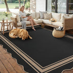 8x10 Scalloped Rug Easy Jute Washable Rug - Image 3
