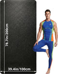 Extra Large Yoga Mat for Men, Oversized Non-Slip TPE Workout Mat for Home Gym by wimwum