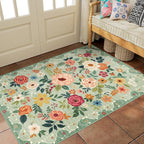 DUKINO 3x5 Area Rug, Floral Rugs - Image 4