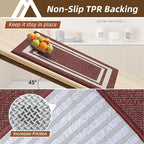 COSY HOMEER Kitchen Rugs Non-Slip 24x35/24x60 Inch Thick Polypropylene Standing - Image 3
