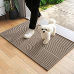 Front Door Mat 17''x30'', Absorbent Dirt Resist Washable Non Slip Low-Profile by QiCaiJia
