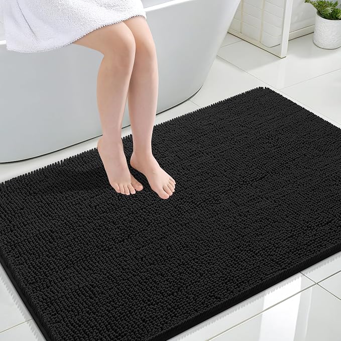 OLANLY Large Bathroom Rugs 44x32, Extra Soft Absorbent Chenille Bath Rugs by OLANLY