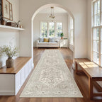 Madane Hallway Runner Rug 2'6''x12', Non Slip Vintage 12ft Runners - Image 4