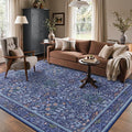 GENIMO 6x9 Washable Area Rug, Non-Slip Vintage Boho Floral Carpet, Soft by GENIMO