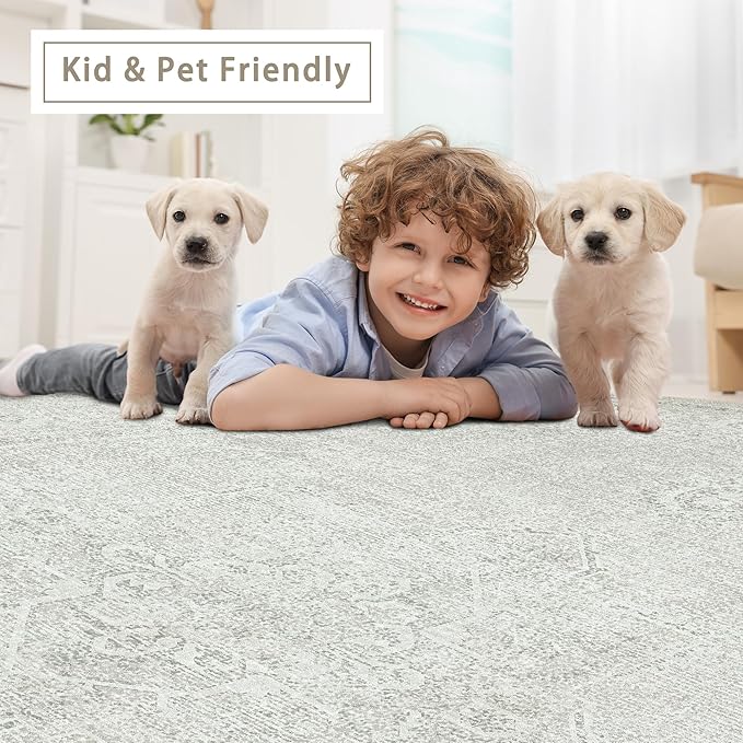 Srugn Washable Rugs 5x7 Area Rugs - Image 6