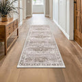 Hazo Haus Boho 2x7 Long Runner, Neutral Farmhouse Hallway Rug, Small Throw by HazoHaus