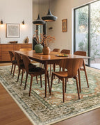 RELEANY Area Rugs 8'x10' Washable Non-Slip, Floral Vintage Distress Medallion - Image 4
