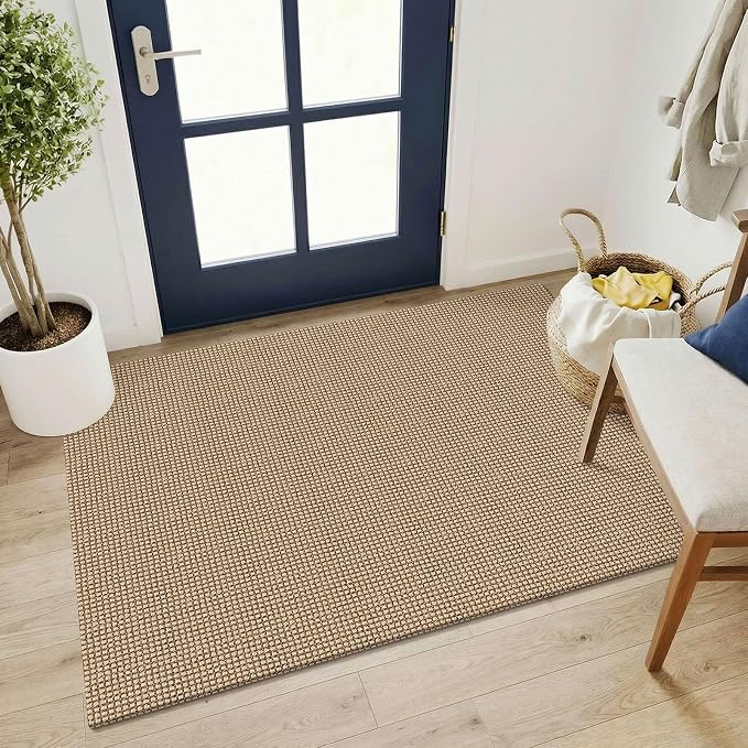 KOZYFLY Washable 3x4 Woven Entry Area Rug, Braided Throw Rugs by KOZYFLY