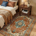 RELEANY Area Rugs 3'x5' Washable Non-Slip, Floral Vintage Distress Medallion by RELEANY