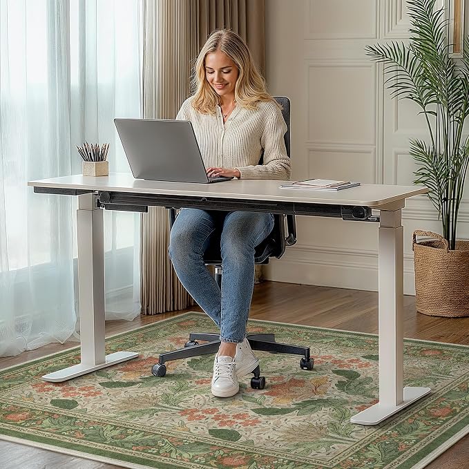 48"x60" Office Chair Mat for Hardwood Tile Floor, Under Desk Carpet Protector - Image 2