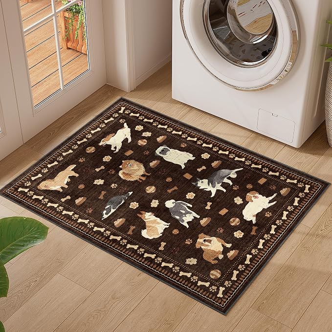 DUKINO 2x3 Entryway Rug, Washable Small Door Mat Indoor Entance Lightweight - Image 3
