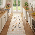 DUKINO 2x6 Washable Runner Rug for Hallway, Non Slip Animal Dog Kitchen Rug by DUKINO