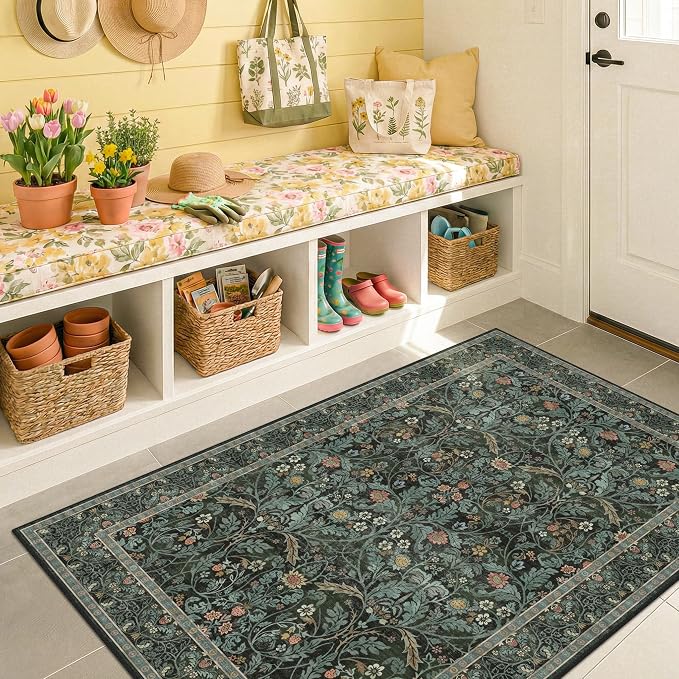 3x5 Washable Area Rugs for Entryway Indoor, Large Kitchen, Low Pile Rugs for - Image 9