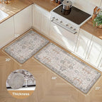 GENIMO Kitchen Mats for Floor 2PCs, Washable Anti Fatigue Mat for Cushioned - Image 2