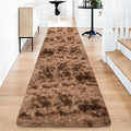 2x10 Feet Soft Fluffy Brown Long Runner Rug by TENNOLA