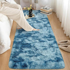 2x5 Feet Soft Fluffy Blue Runner Rug - Image 9