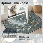 Soalmost Cat 6x9 Area Rugs for Living Room, Machine Washable Animal Floral - Image 9