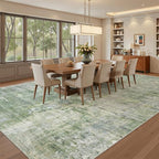 Soalmost 9x12 Area Rugs for Living Room, Non-Slip Machine Washable Vintage Rugs - Image 3