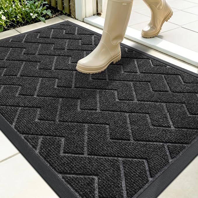 OLANLY Front Door Mat Indoor Outdoor Entrance, Waterproof All-Season, by OLANLY