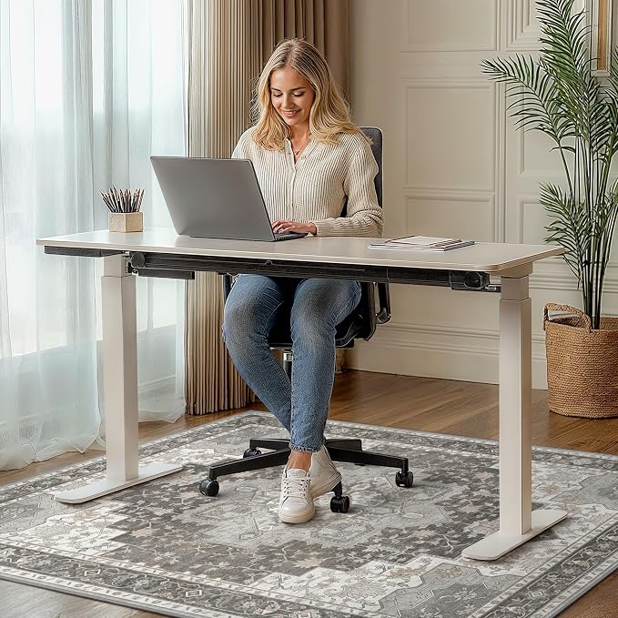 36"x60" Office Chair Mat for Hardwood Tile Floor, Under Desk Carpet Protector - Image 2
