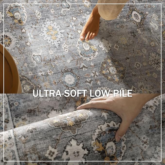 Washable Runners for Hallways Kitchen Rugs: 2'x6' Runner Rug Stain Resistant - Image 4