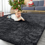OLANLY 4x7 Area Rugs for Living Room Bedroom, Machine Washable Soft Fluffy by OLANLY